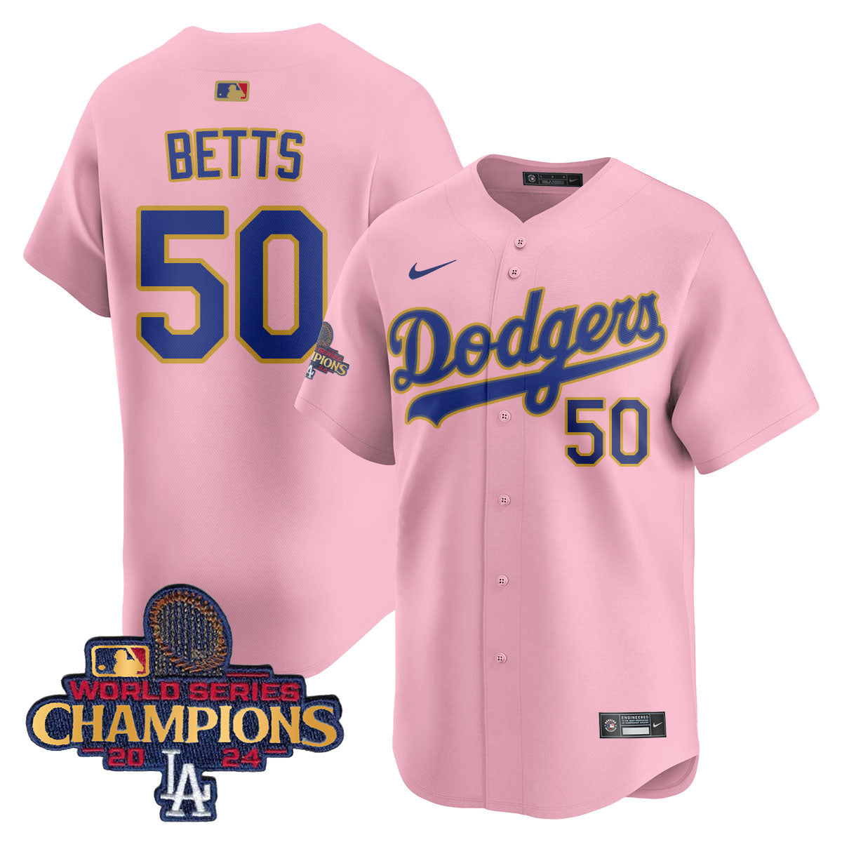 Dodgers 2025 Gold Vapor Premier Limited Jersey - Stitched