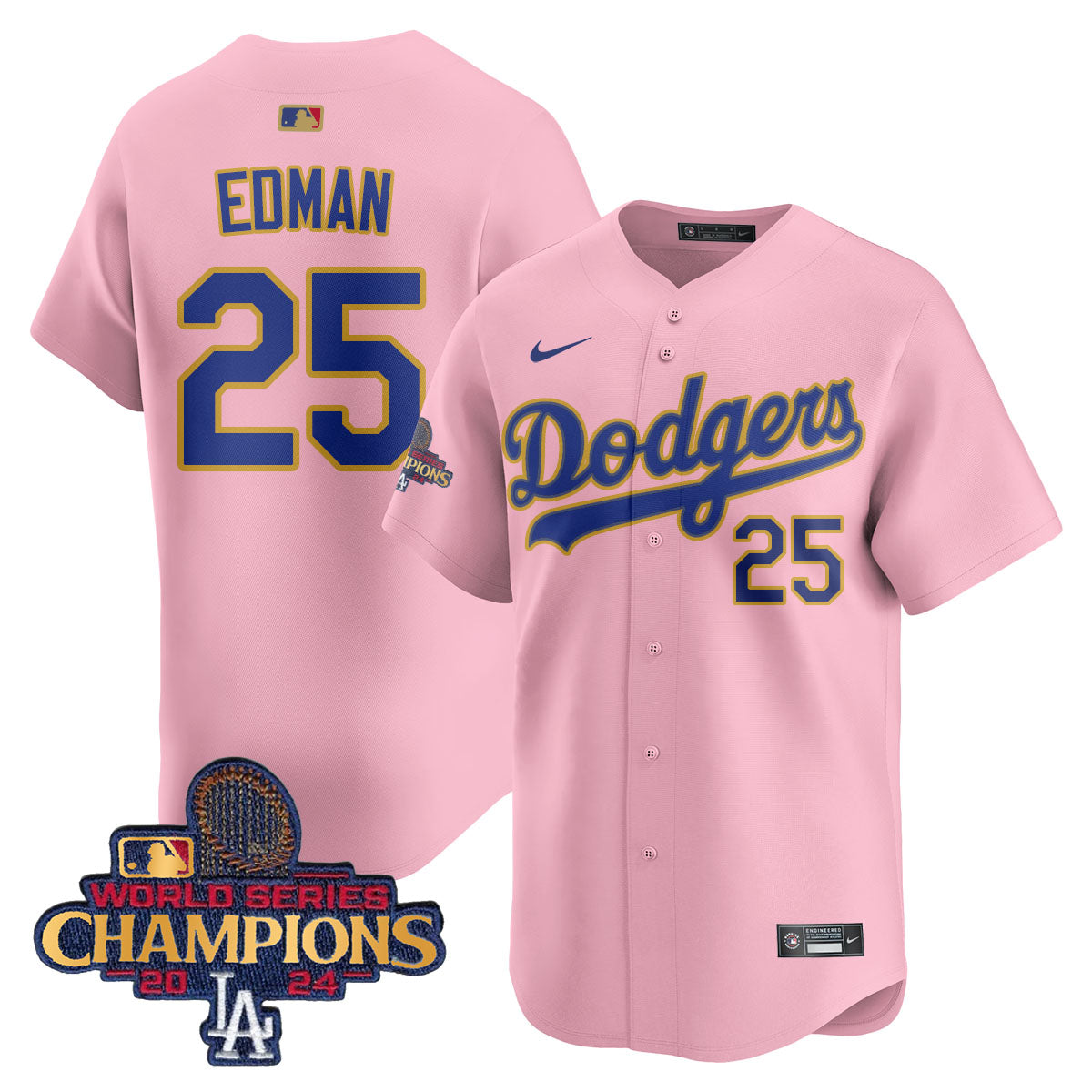 Dodgers 2025 Gold Vapor Premier Limited Jersey - Stitched