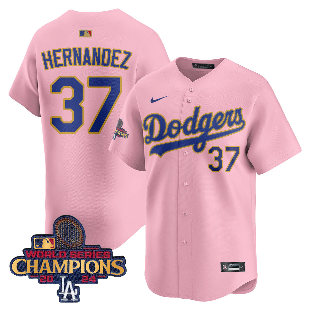 Dodgers 2025 Gold Vapor Premier Limited Jersey - Stitched