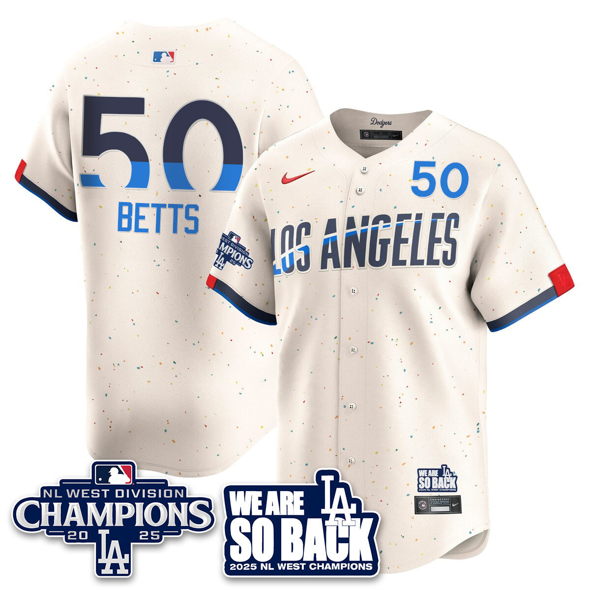 LAD 2025 NL West Division Champions Jersey - All Stitched