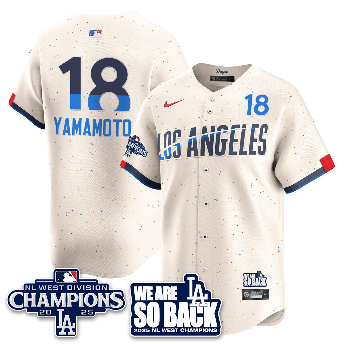 LAD 2025 NL West Division Champions Men Jersey - All Stitched