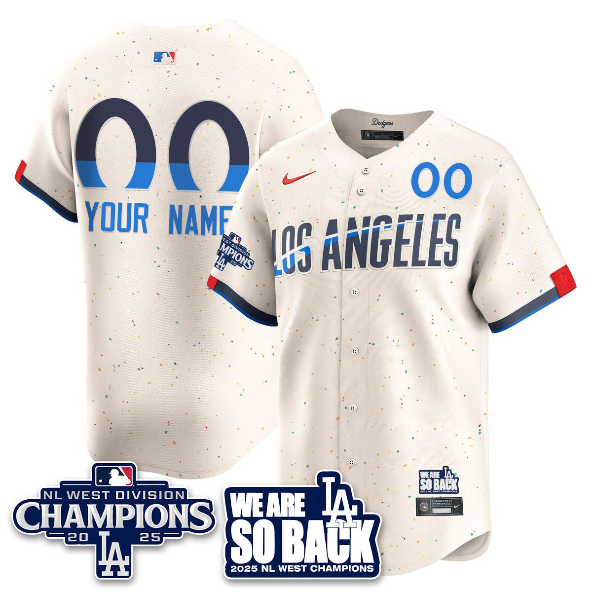 LAD 2025 NL West Division Champions Jersey - All Stitched