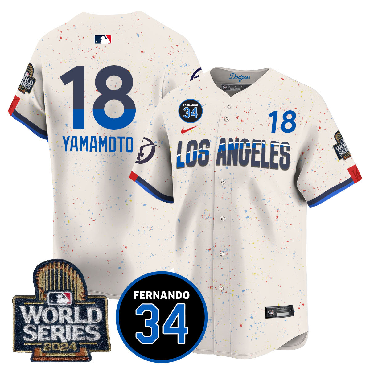 Dodgers Fernando Valenzuela Memorial Men Jersey - All Stitched