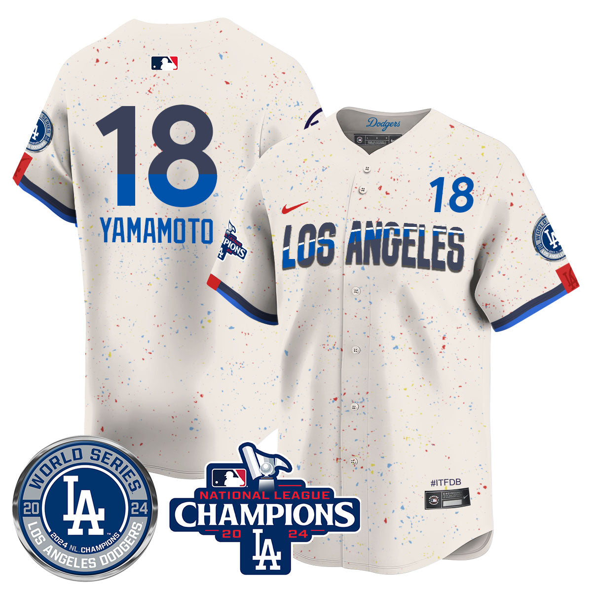 LAD World Series NL Champions Jersey - Stitched