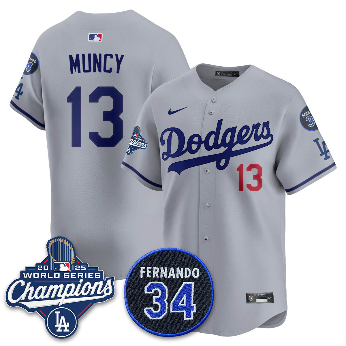 LAD 2025 World Series Champions Jersey - All Stitched