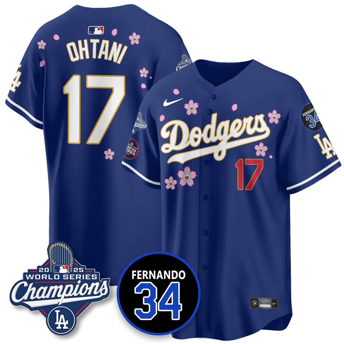 LAD Tokyo 2025 World Series Champions Men Jersey - All Stitched