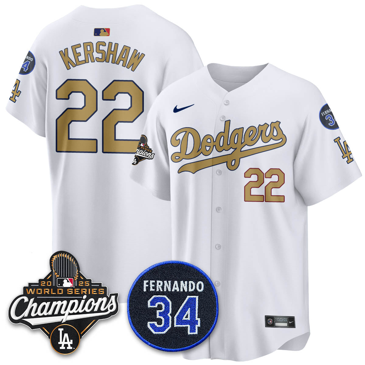 LAD 2025 World Series Champions Jersey - All Stitched