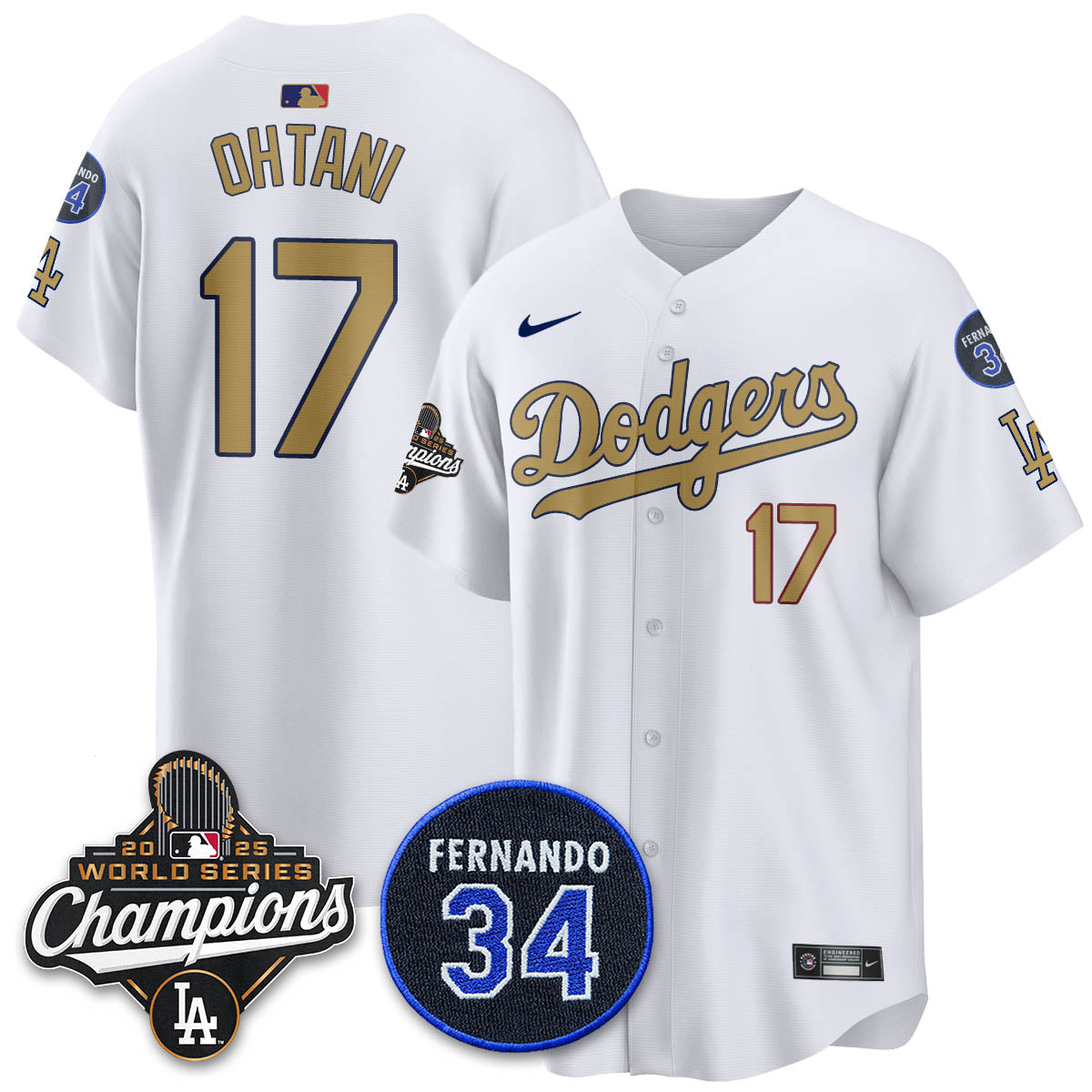 LAD 2025 World Series Champions Jersey - All Stitched