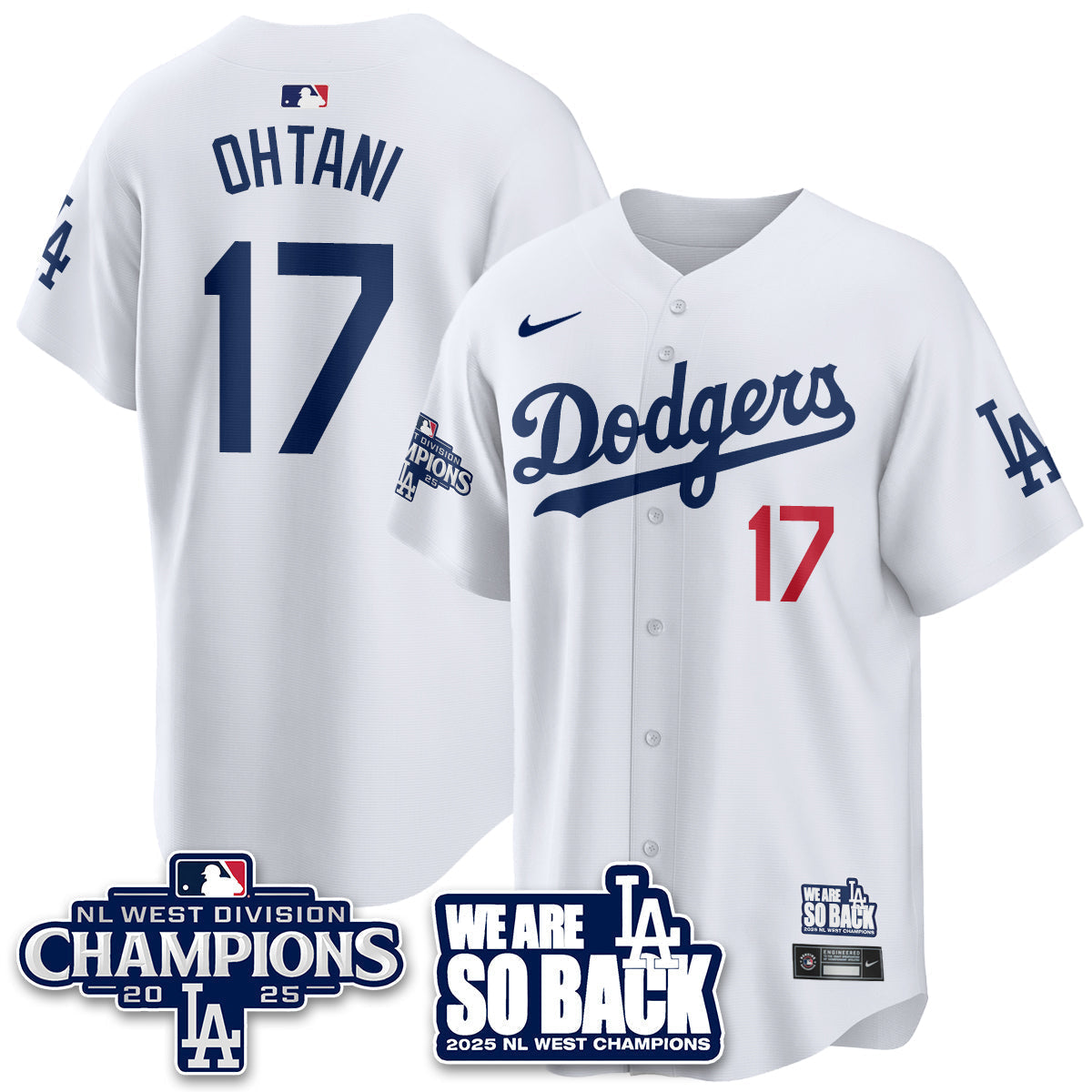 LAD 2025 NL West Division Champions Men Jersey - All Stitched