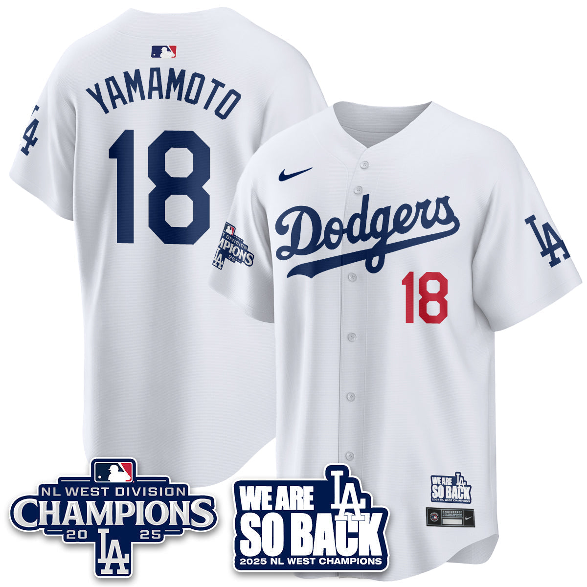 LAD 2025 NL West Division Champions Men Jersey - All Stitched