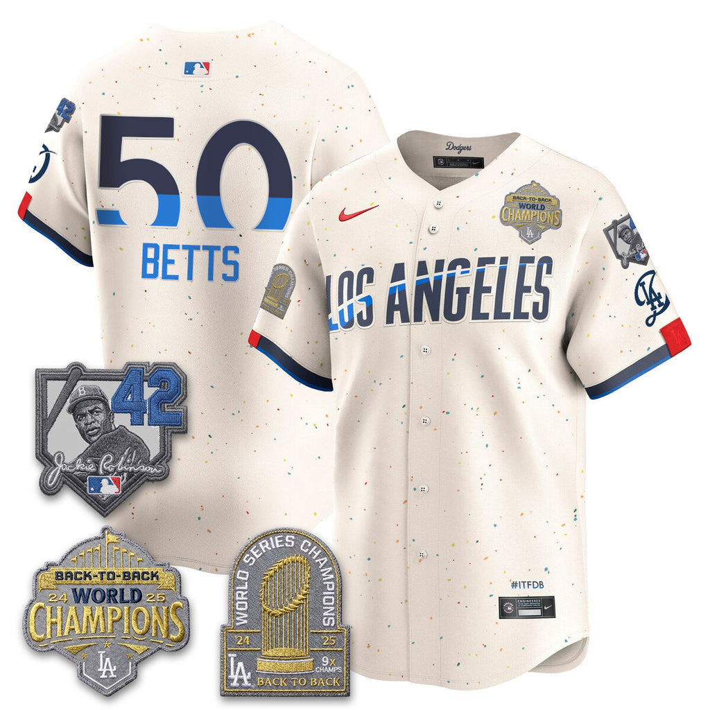 Los Angeles Dodgers 2026 New Era Gold Collection Vapor Limited Jersey - B2B Champs - All Stitched