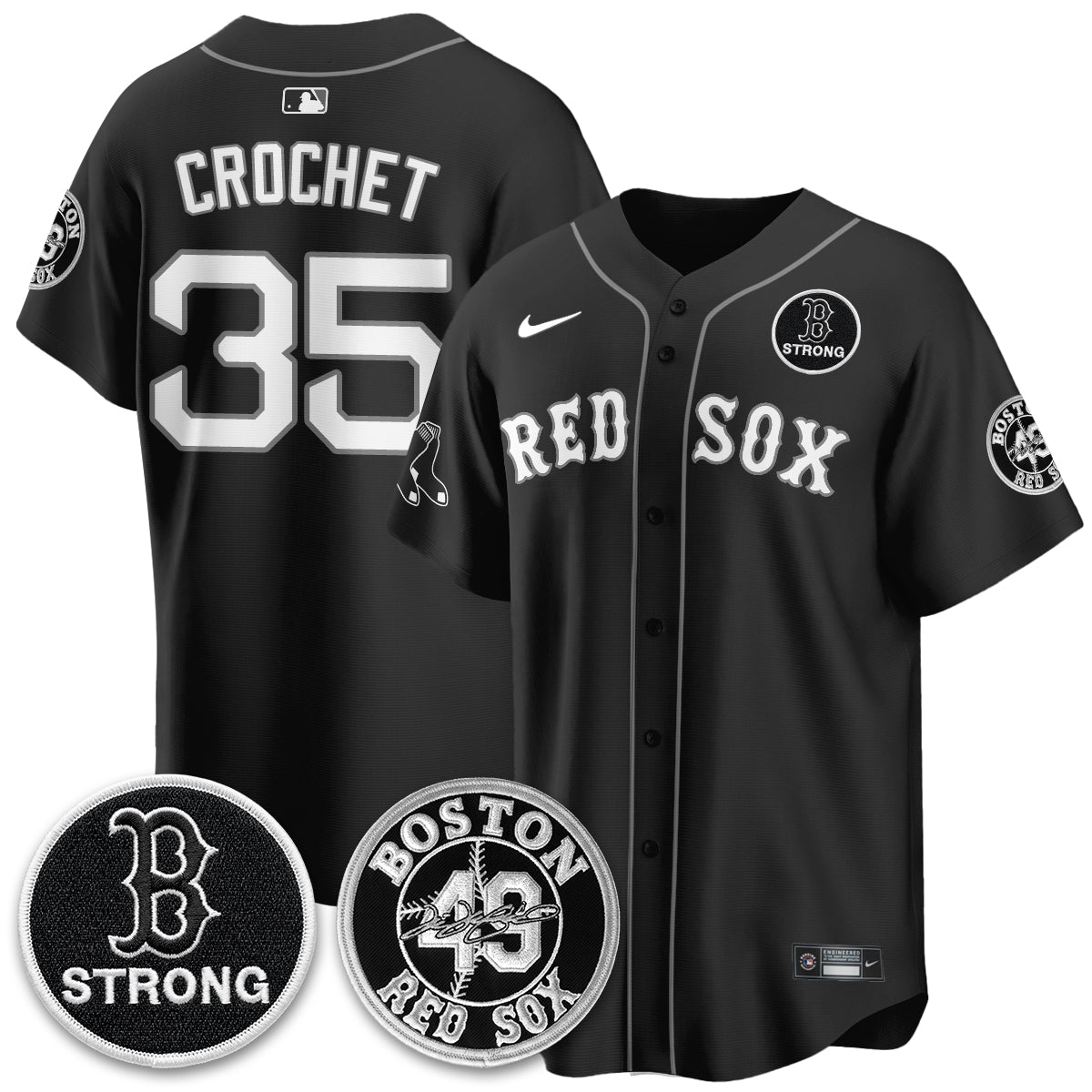 Boston Red Sox Tim Wakefield Memorial Patch Vaper Premier Limited Jersey - All Stitched V2
