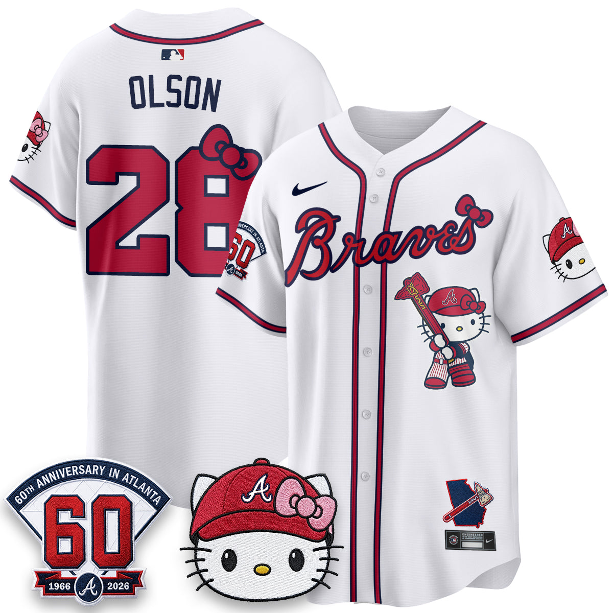 Atlanta Braves x Meow KT 2026 Vapor Limited Jersey - All Stitched