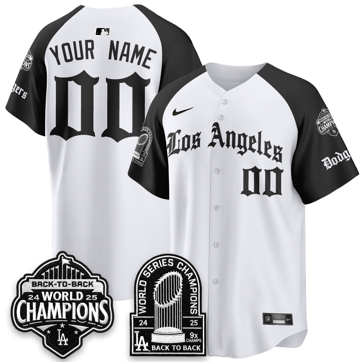 LAD WS Champions Back 2 Back Patch Vapor Premier Limited Gothic Edition Custom Jersey - All Stitched