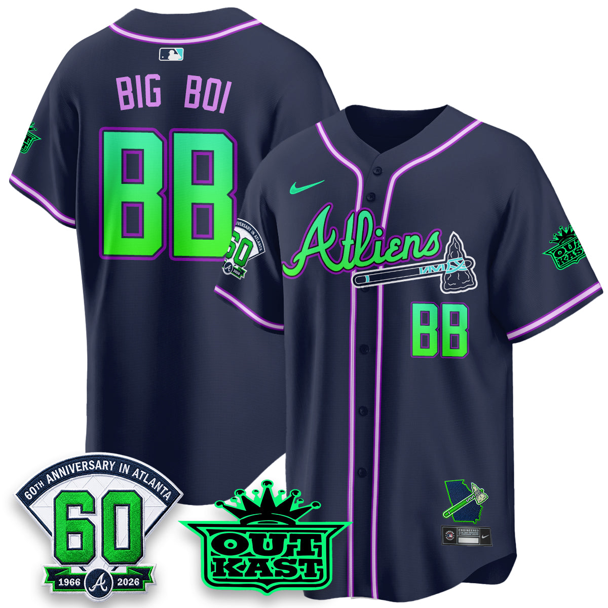 ATL x Atliens Cool Base Galaxy Version Jersey - Stitched (28)