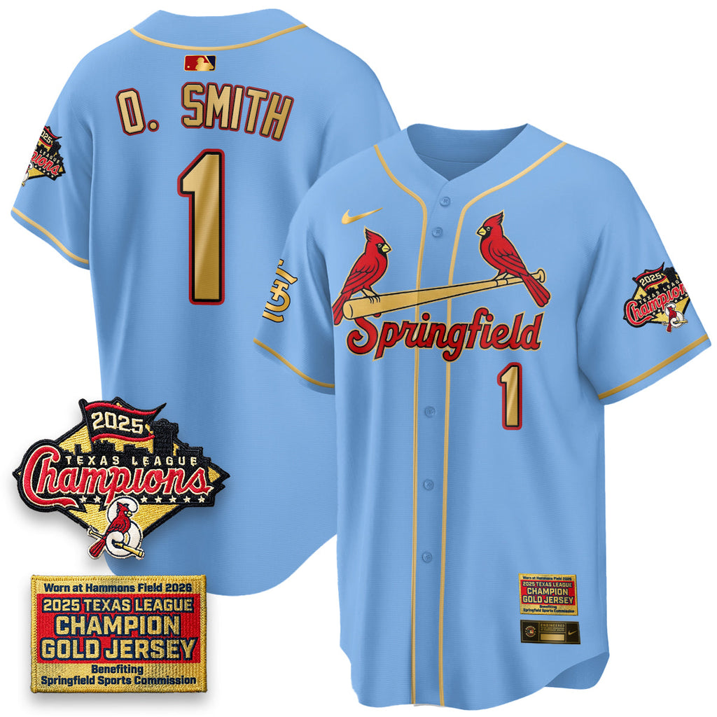 St. Louis Cardinals Springfield's Championship Gold Limited Jerseys - All Stitched