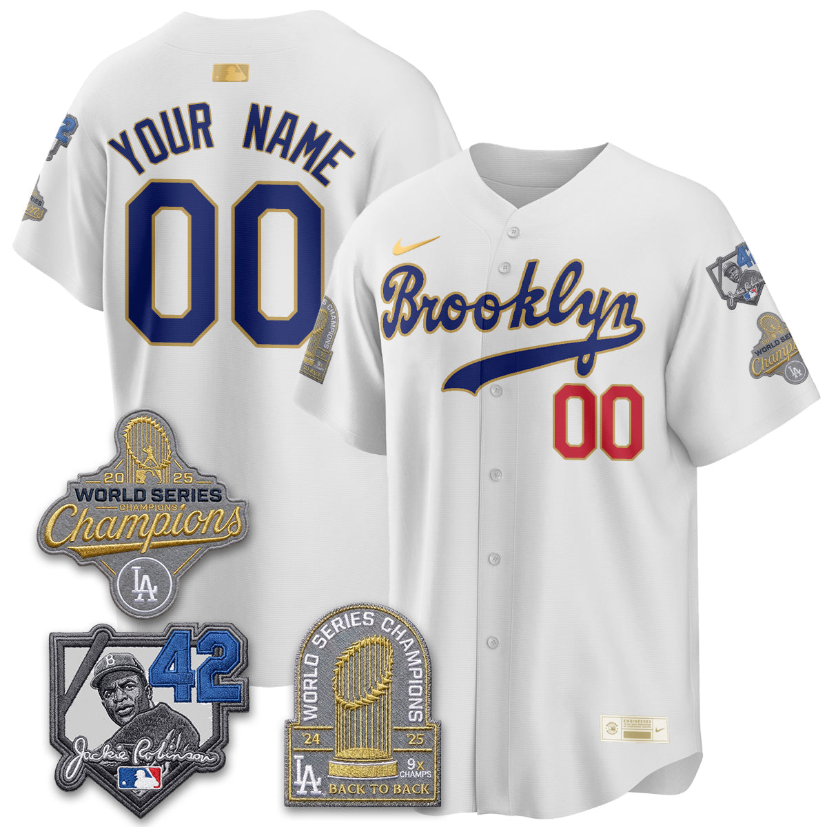 LAD 2026 Brooklyn Jackie Robinson Limited Custom Jersey - All Stitched