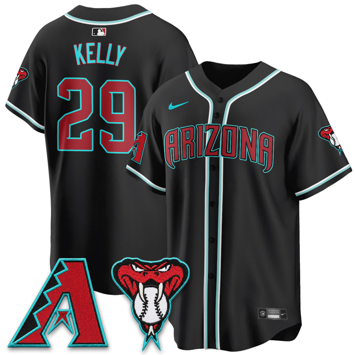 Arizona Diamondbacks Black Out Style Vapor Premier Limited Jersey - All Stitched