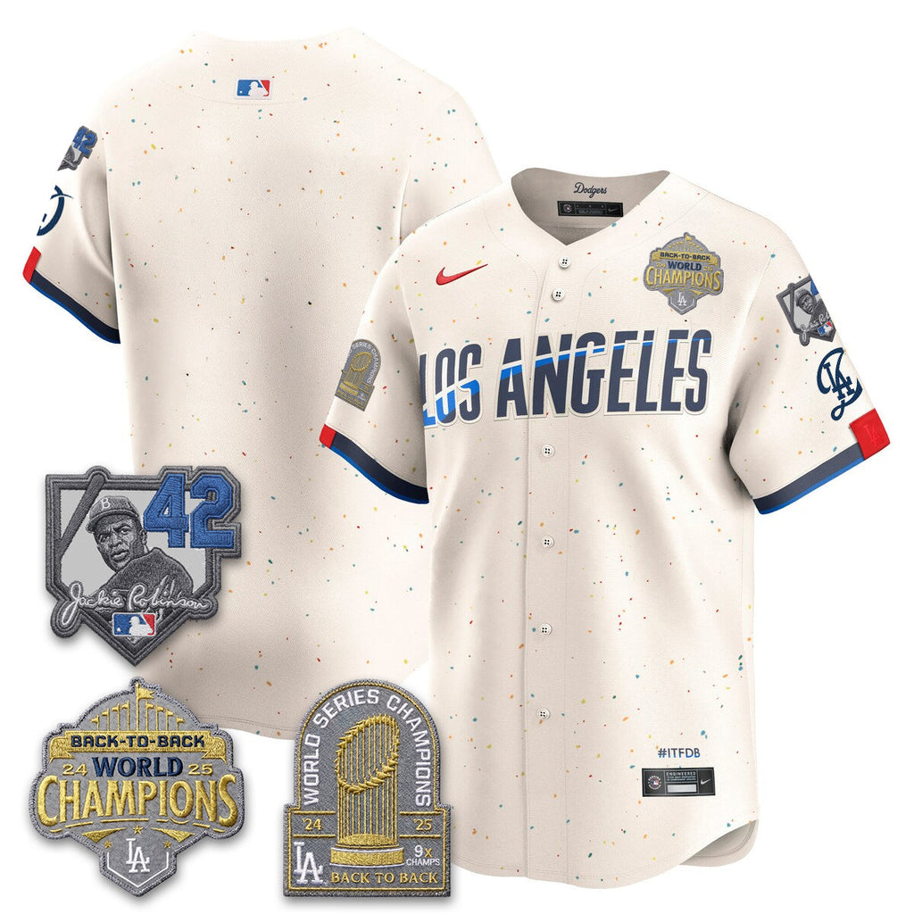 Los Angeles Dodgers 2026 New Era Gold Collection Vapor Limited Jersey - B2B Champs - All Stitched