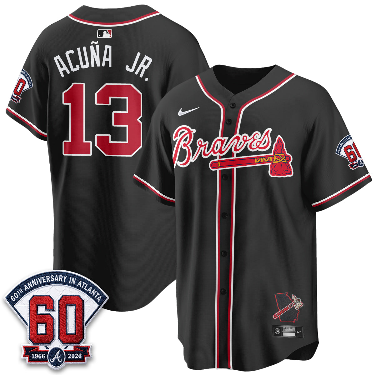 Atlanta Braves 2026 Black Out Style Vapor Limited Jersey - All Stitched