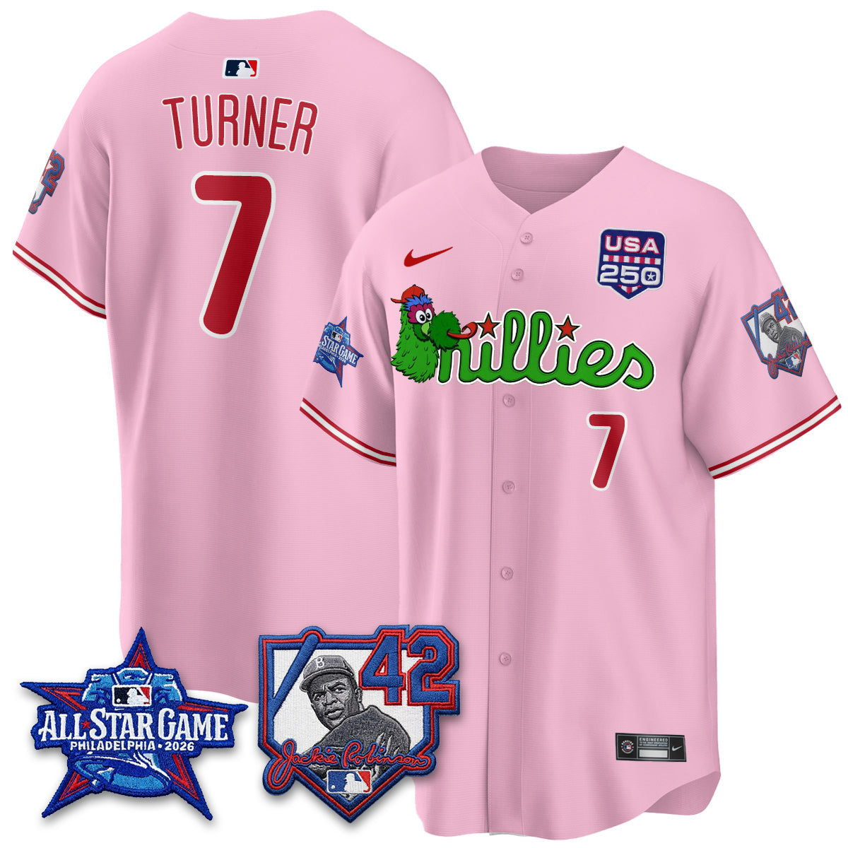 Philadelphia Phillies Phanatic 2026 New Era & 250th USA Vapor Limited Jersey - All Star Game - All Stitched