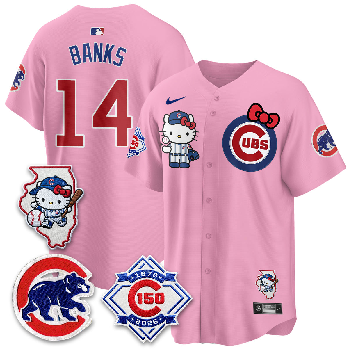 Chicago Cubs x Meow KT Vapor Premier Limited Jersey - All Stitched V2