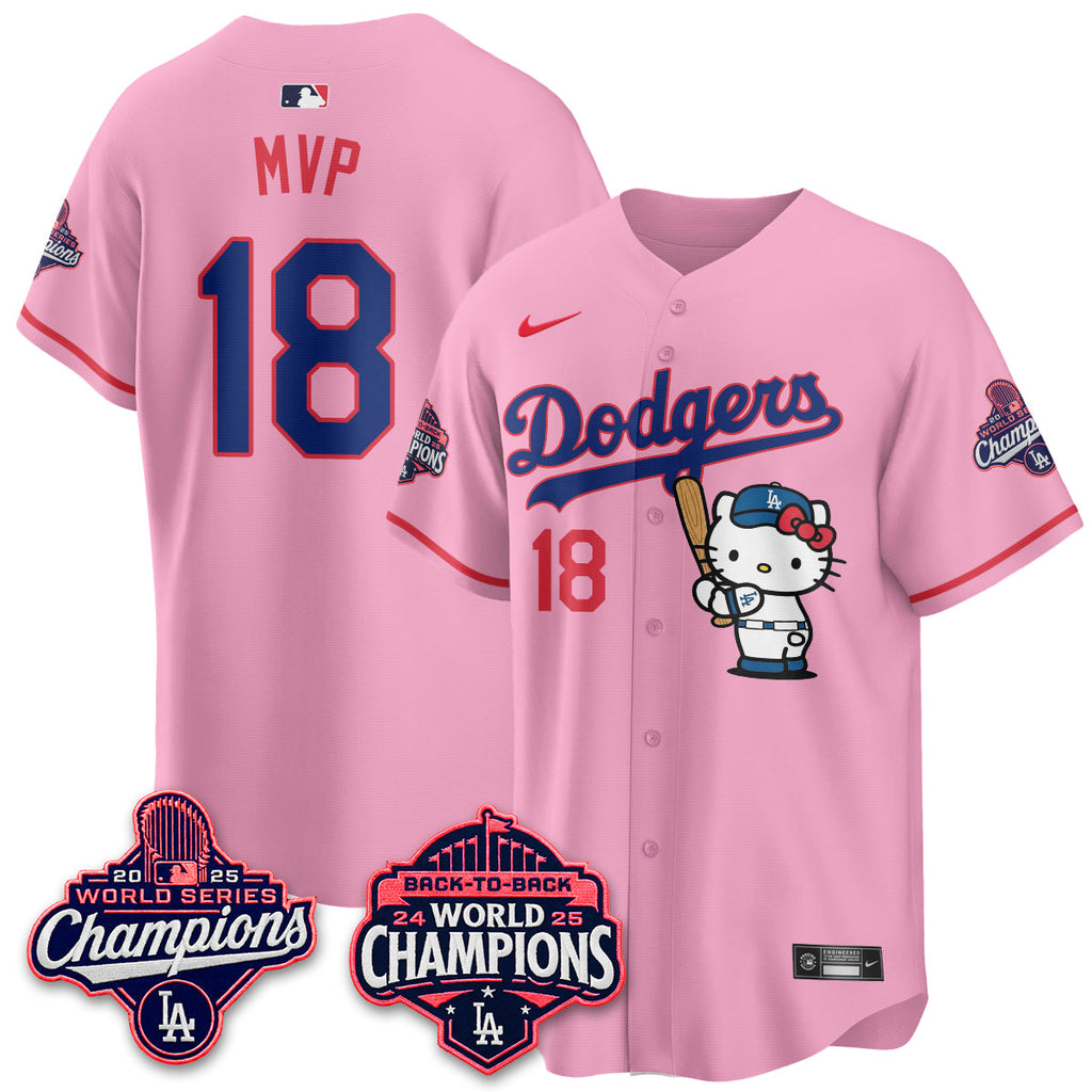 Los Angeles Dodgers x Hello Kitty Night 2026 Vapor Jersey - All Stitched