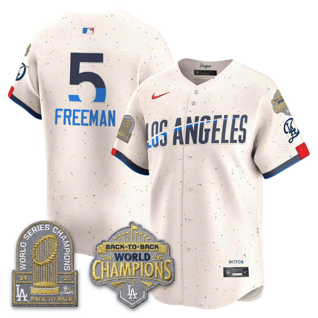 Los Angeles Dodgers Gold Collection Vapor Limited Jersey - 9x & B2B Champs - All Stitched
