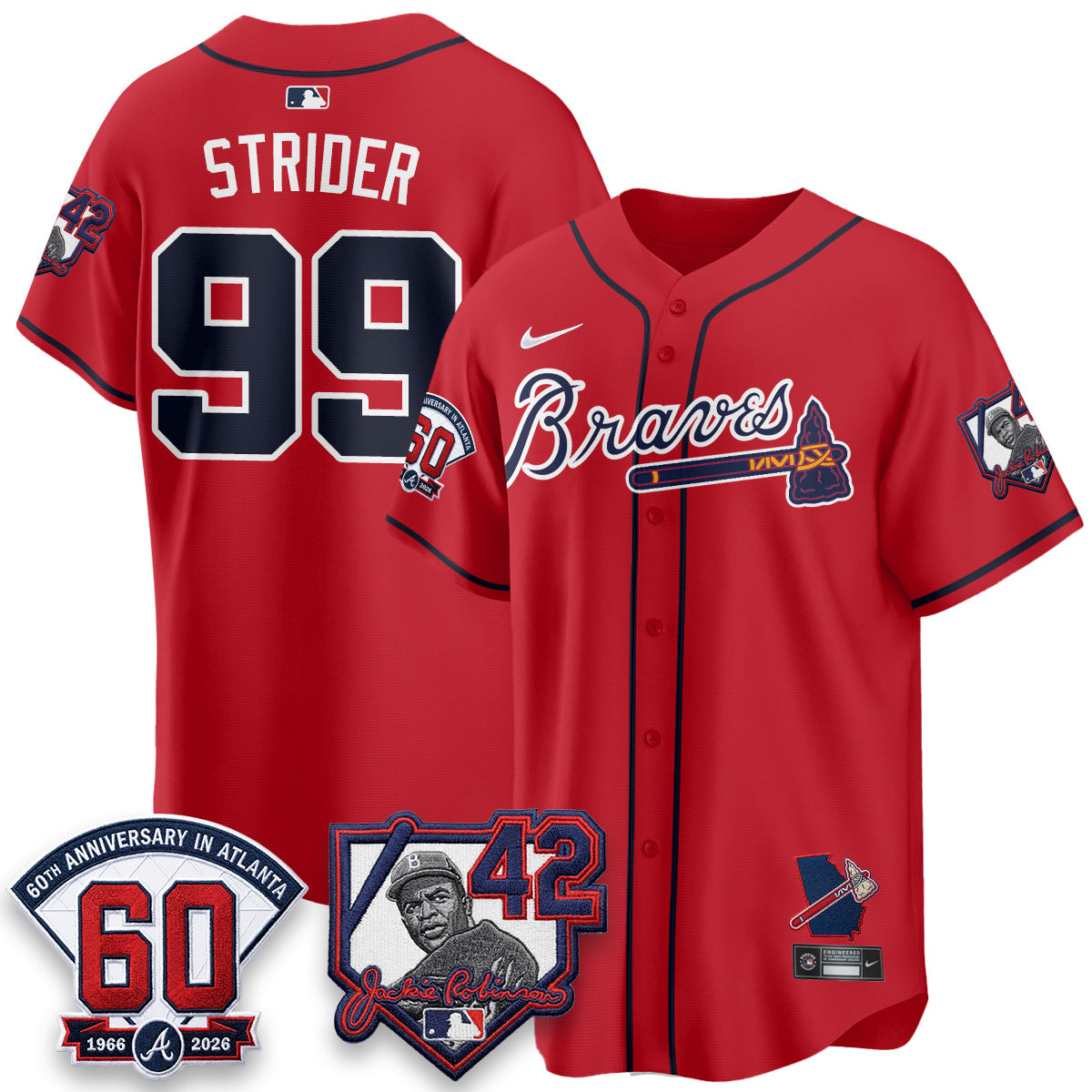 Atlanta Braves 2026 Jackie Robinson Day Vapor Limited Jersey - All Stitched