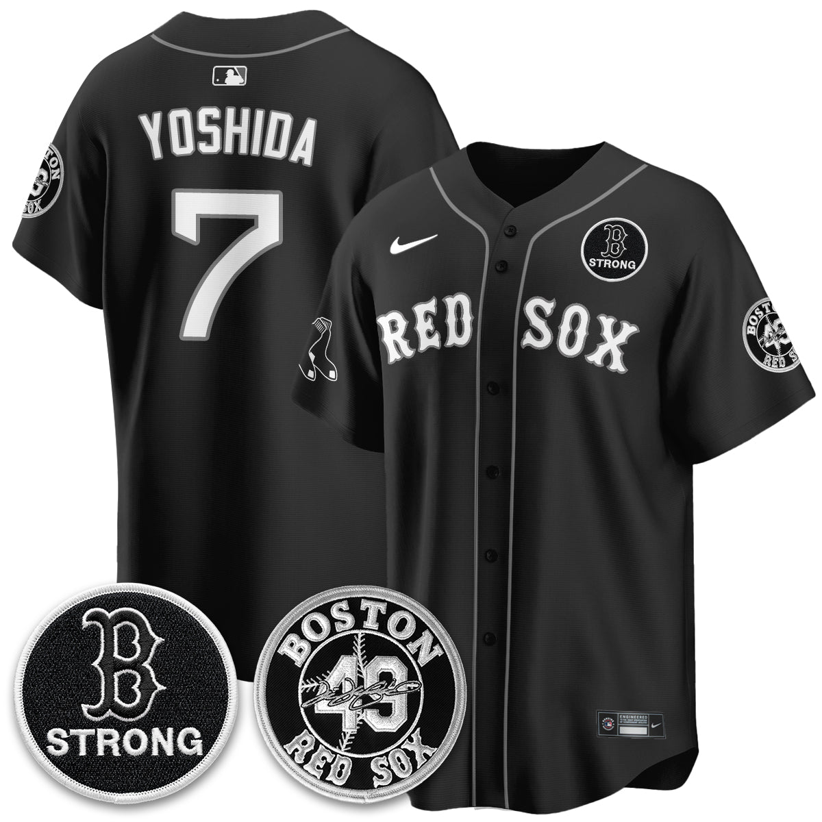 Boston Red Sox Tim Wakefield Memorial Patch Vaper Premier Limited Jersey - All Stitched V2