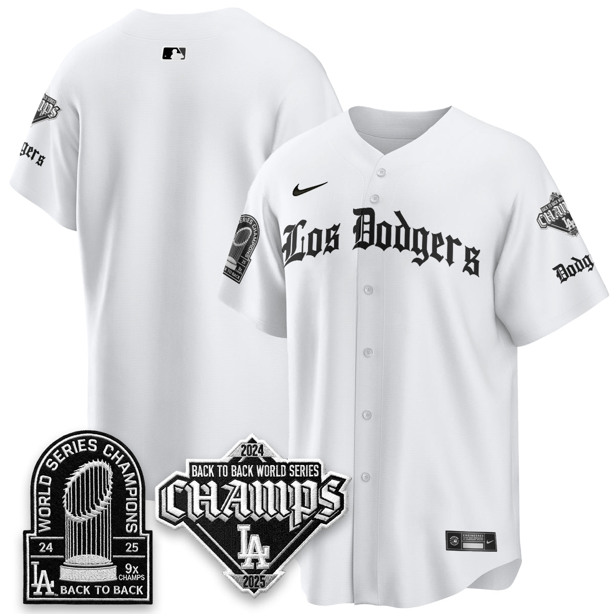 LAD World Series Champions B2B Patch Vapor Premier Limited Gothic Edition Jersey - Stitched