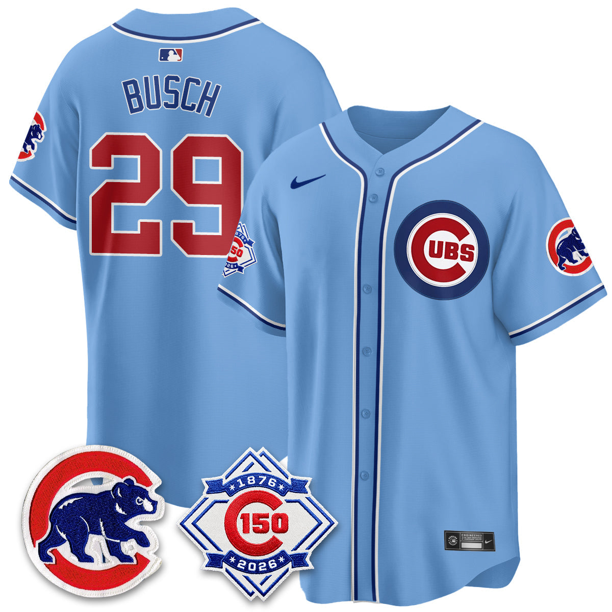Chicago Cubs 150th Anniversary Black Out Style Vapor Premier Limited Jersey - All Stitched