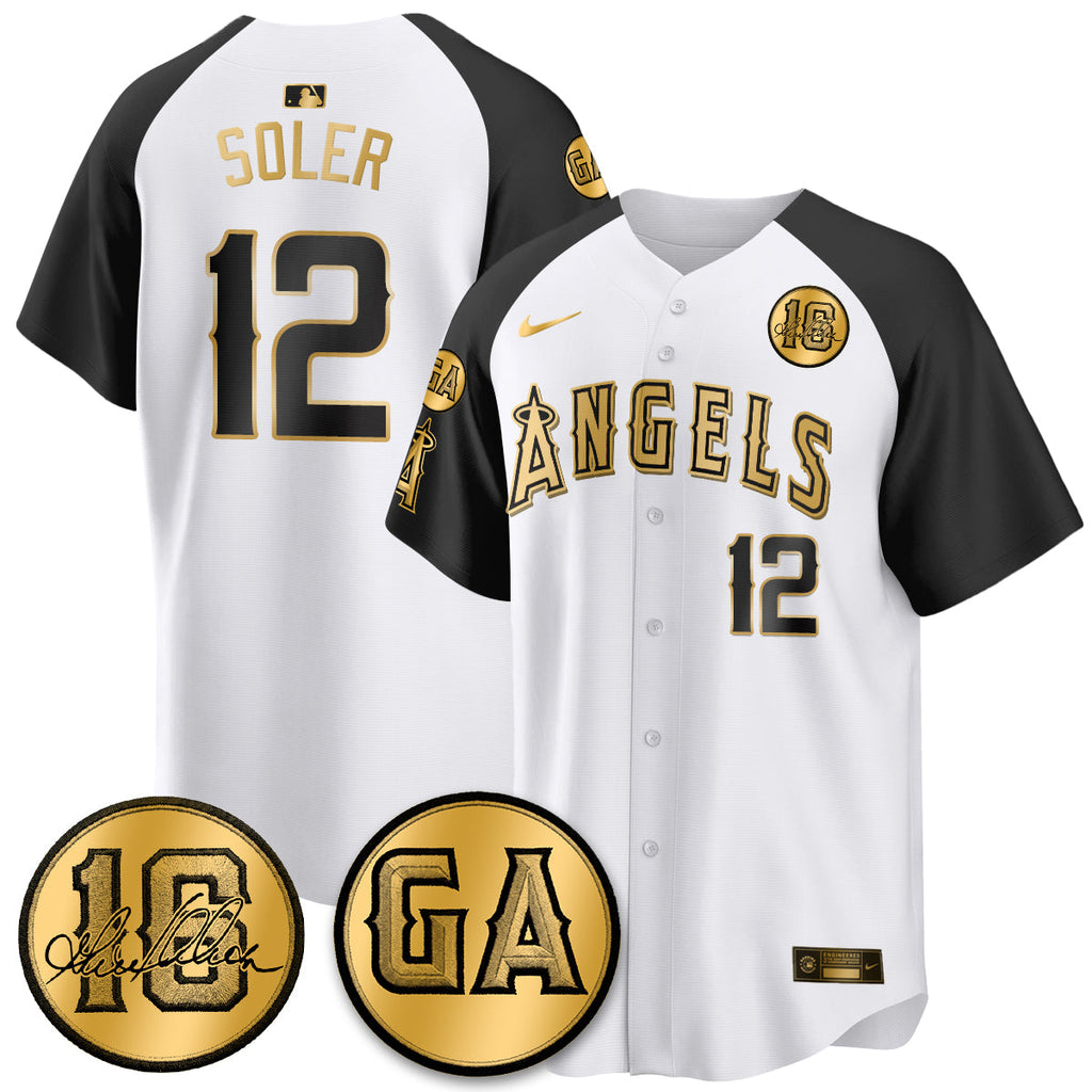 Los Angeles Angels Garret Anderson Tribute Patch Vapor Jersey - All Stitched V2