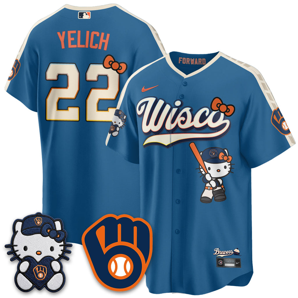 Milwaukee Brewers Meow KT Night Vapor Limited Jersey - All Stitched