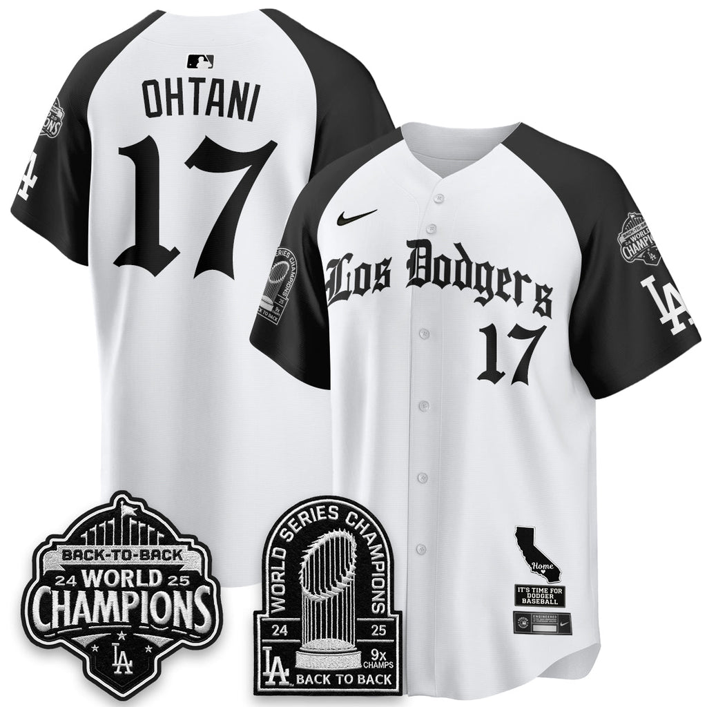 Los Angeles Dodgers World Series Champions Vapor Premier Limited Gothic Edition Jersey - All Stitched
