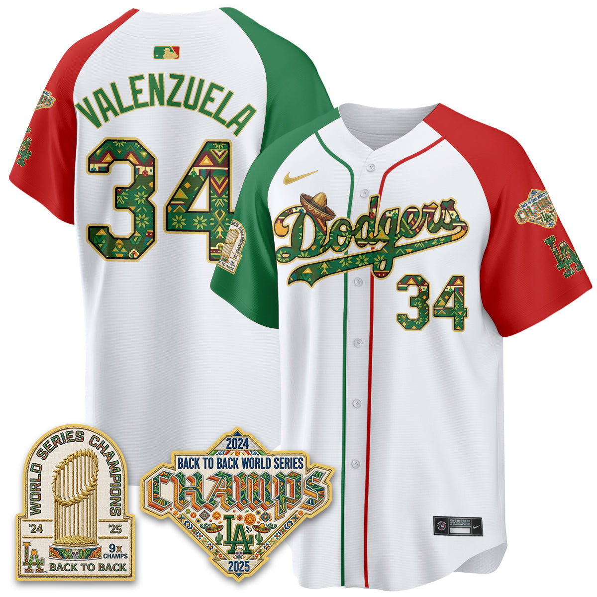 Los Angeles Dodgers x Mexican Heritage 2026 Limited Vapor Jersey - All Stitched