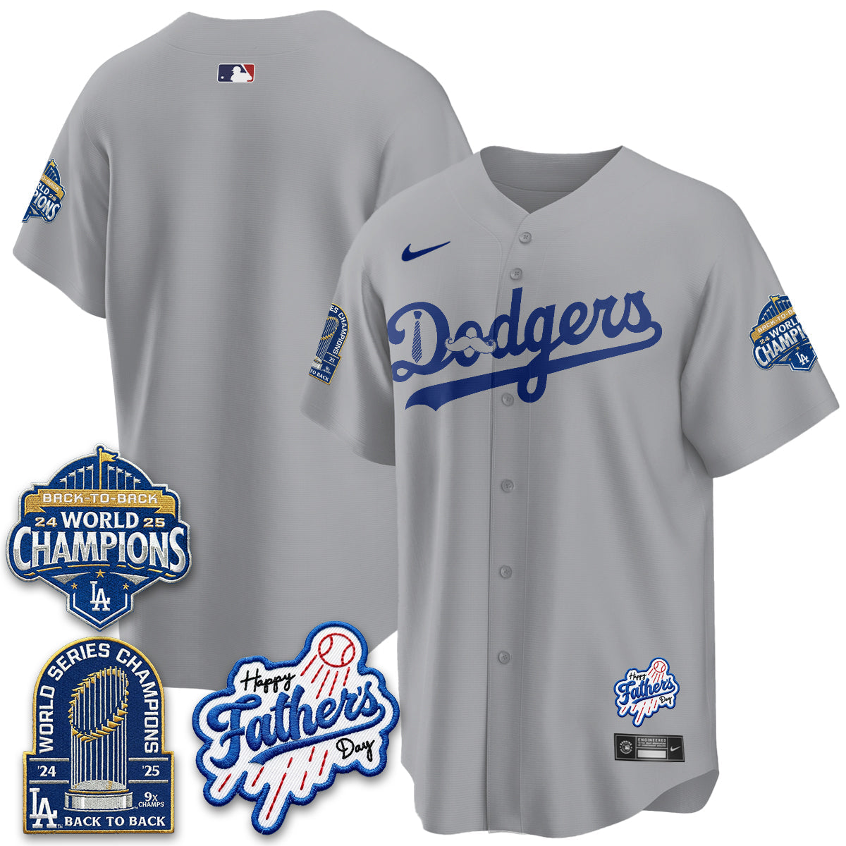 Los Angeles Dodgers Happy Father's Day 2026 Jersey - Stitched