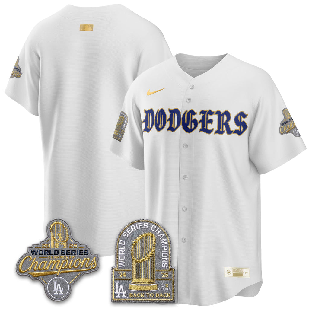 Los Angeles Dodgers Vapor Limited Jersey - Back to Back 9x Champs - All Stitched
