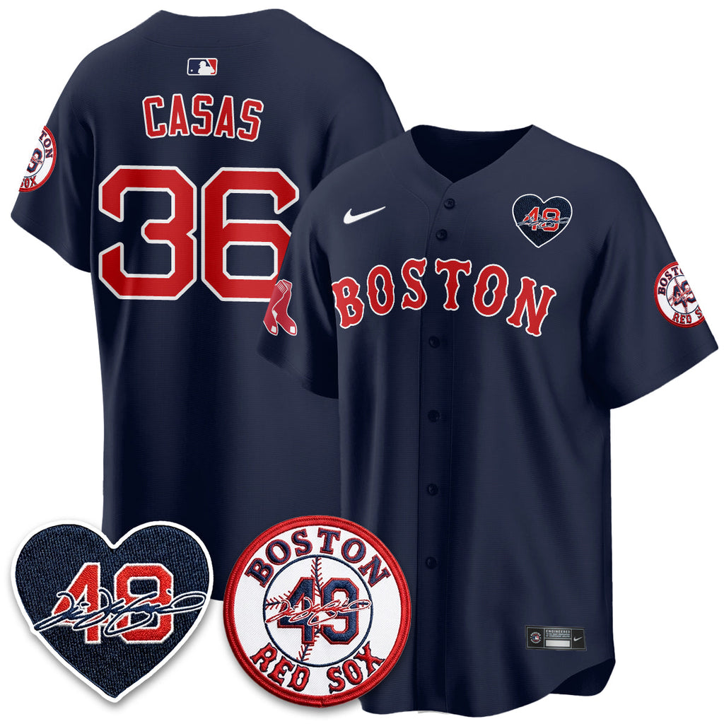Boston Red Sox Tim Wakefield Memorial Patch Vaper Premier Limited Jersey - All Stitched