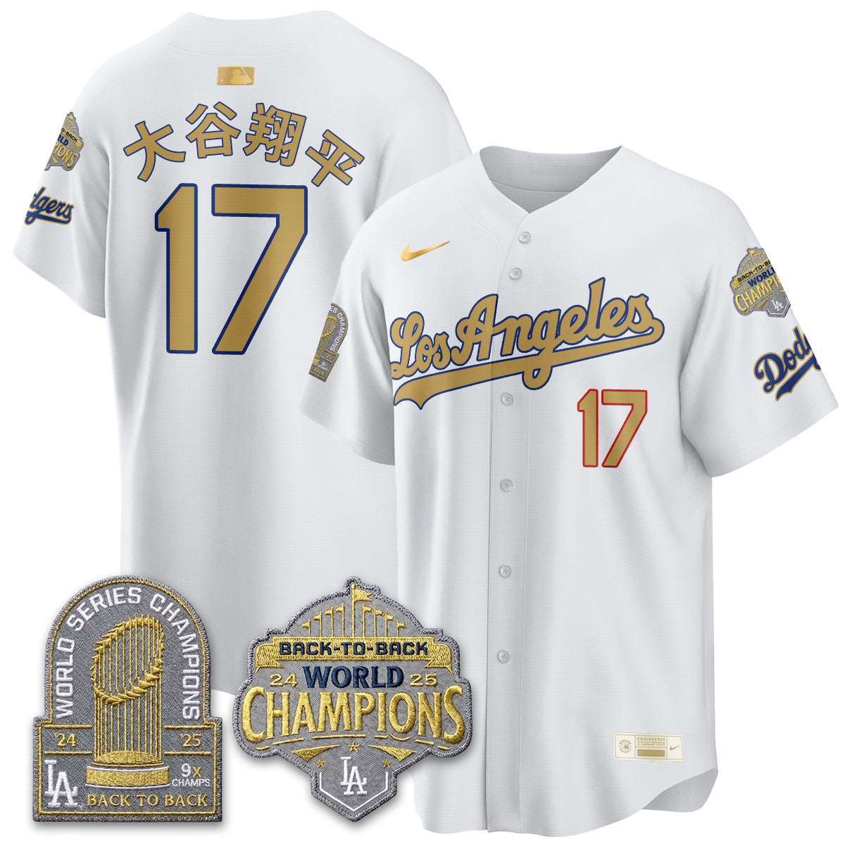 LAD Gold Collection Vapor Limited Jersey - 9x & B2B Champs - Stitched