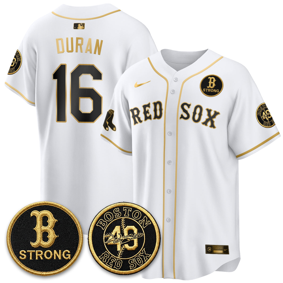 Boston Red Sox Tim Wakefield Memorial Patch Vaper Premier Limited Jersey - All Stitched V2