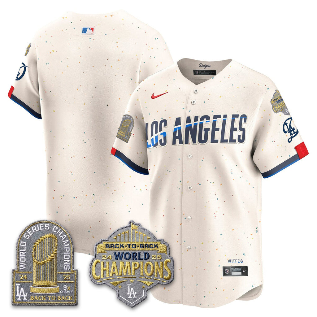 Los Angeles Dodgers Gold Collection Vapor Limited Jersey - 9x & B2B Champs - All Stitched