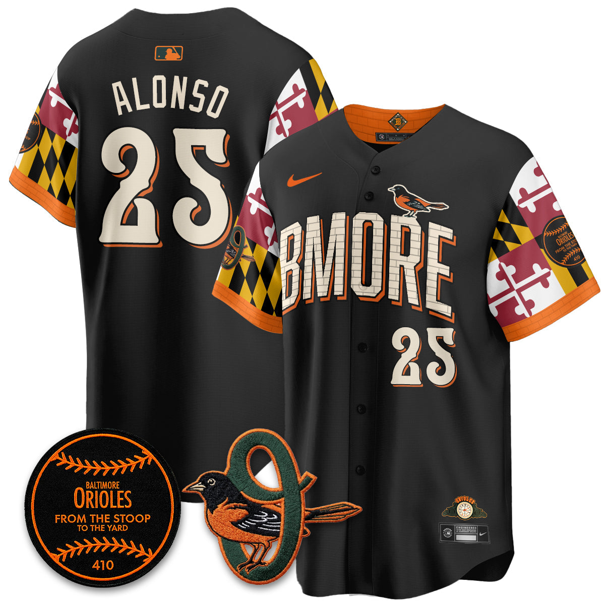 Baltimore Orioles x Maryland State Flag 2026 Vapor Jersey - All Stitched