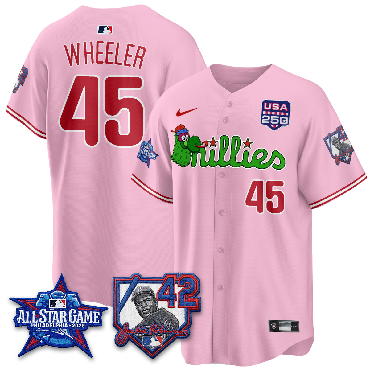 Philadelphia Phillies Phanatic 2026 New Era & 250th USA Vapor Limited Jersey - All Star Game - All Stitched