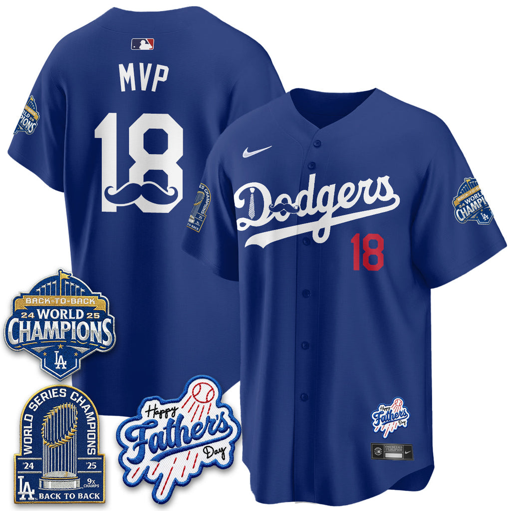 Los Angeles Dodgers Happy Father's Day 2026 Jersey - Stitched