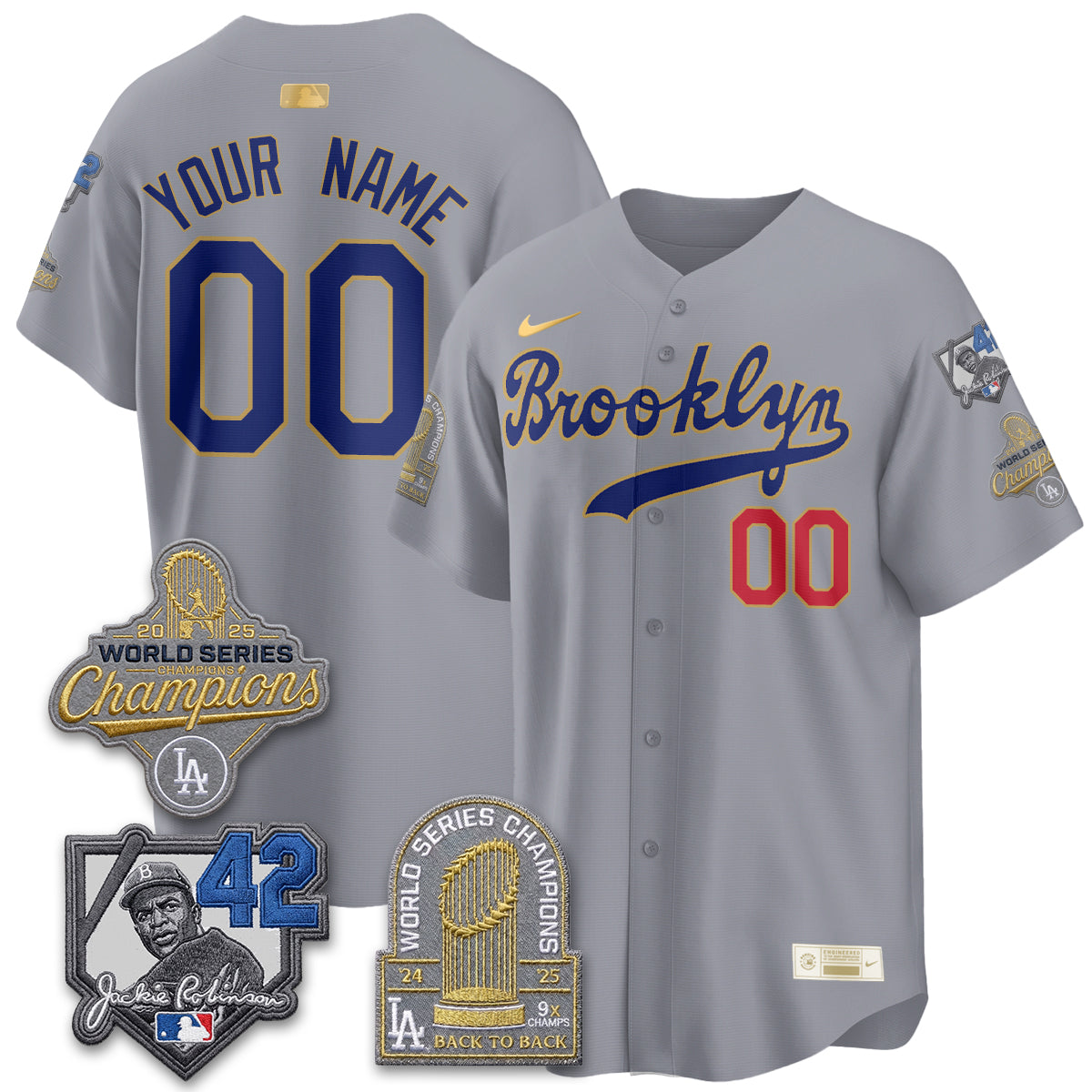 LAD 2026 Brooklyn Jackie Robinson Limited Custom Jersey - All Stitched