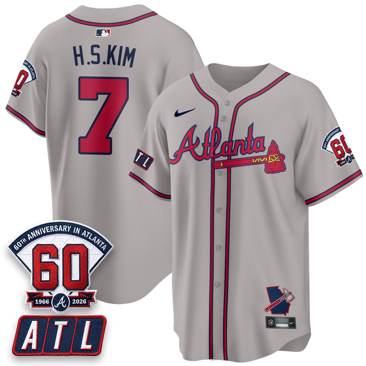 Atlanta Braves 2026 60th Anniversary Vapor Limited Jersey - All Stitched