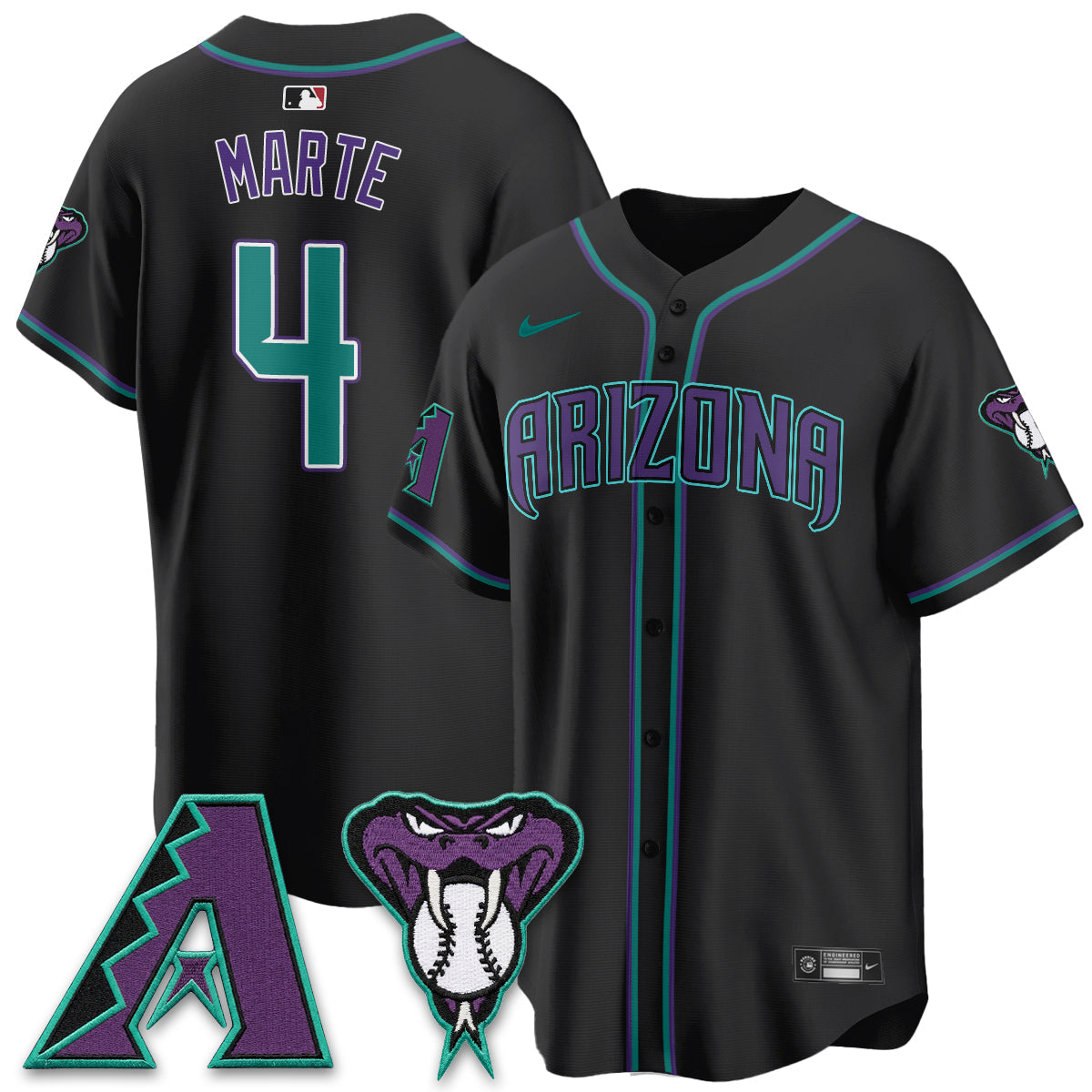 Arizona Diamondbacks Black Out Style Vapor Premier Limited Jersey - All Stitched