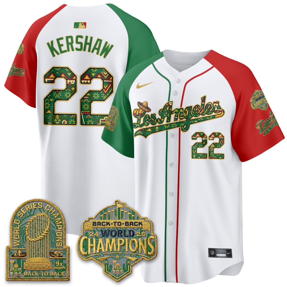 Los Angeles Dodgers x Mexican Heritage âLetâs Fiesta!â 2026 Limited Vapor Jersey - All Stitched