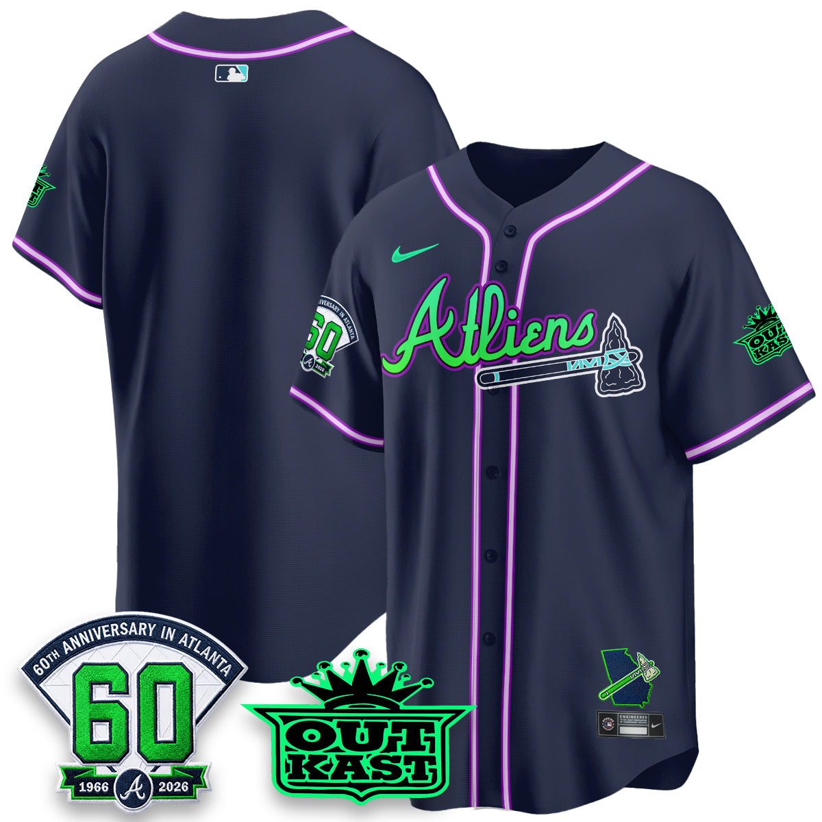 ATL x Atliens Cool Base Galaxy Version Jersey - Stitched